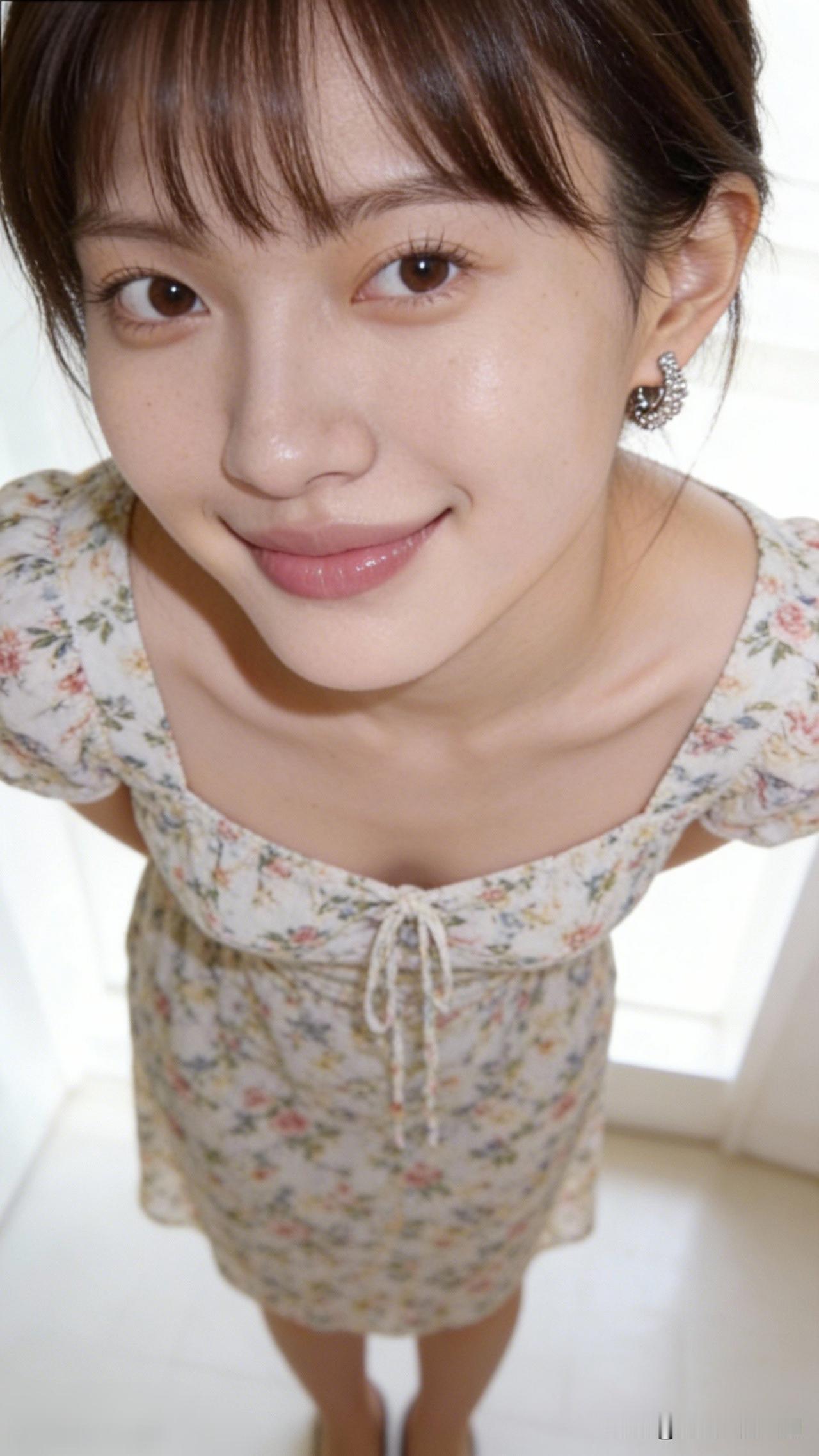 花间笑语，梦回芳华。你见过最性感的女生有多性感 甜美少女风，花裙与微笑的完美结合