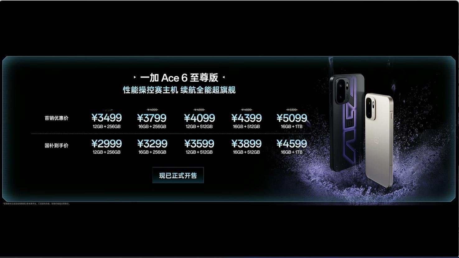 一加Ace6至尊版 价格~ 