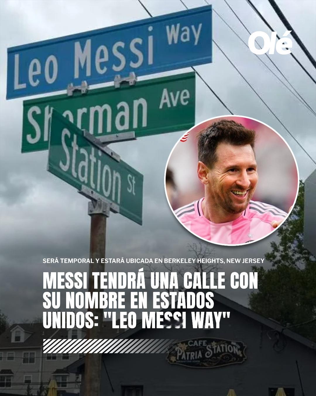 奥莱报：🇦🇷🙌🚏 梅西将在美国2026年世界杯期间拥有一条以他命名的街道