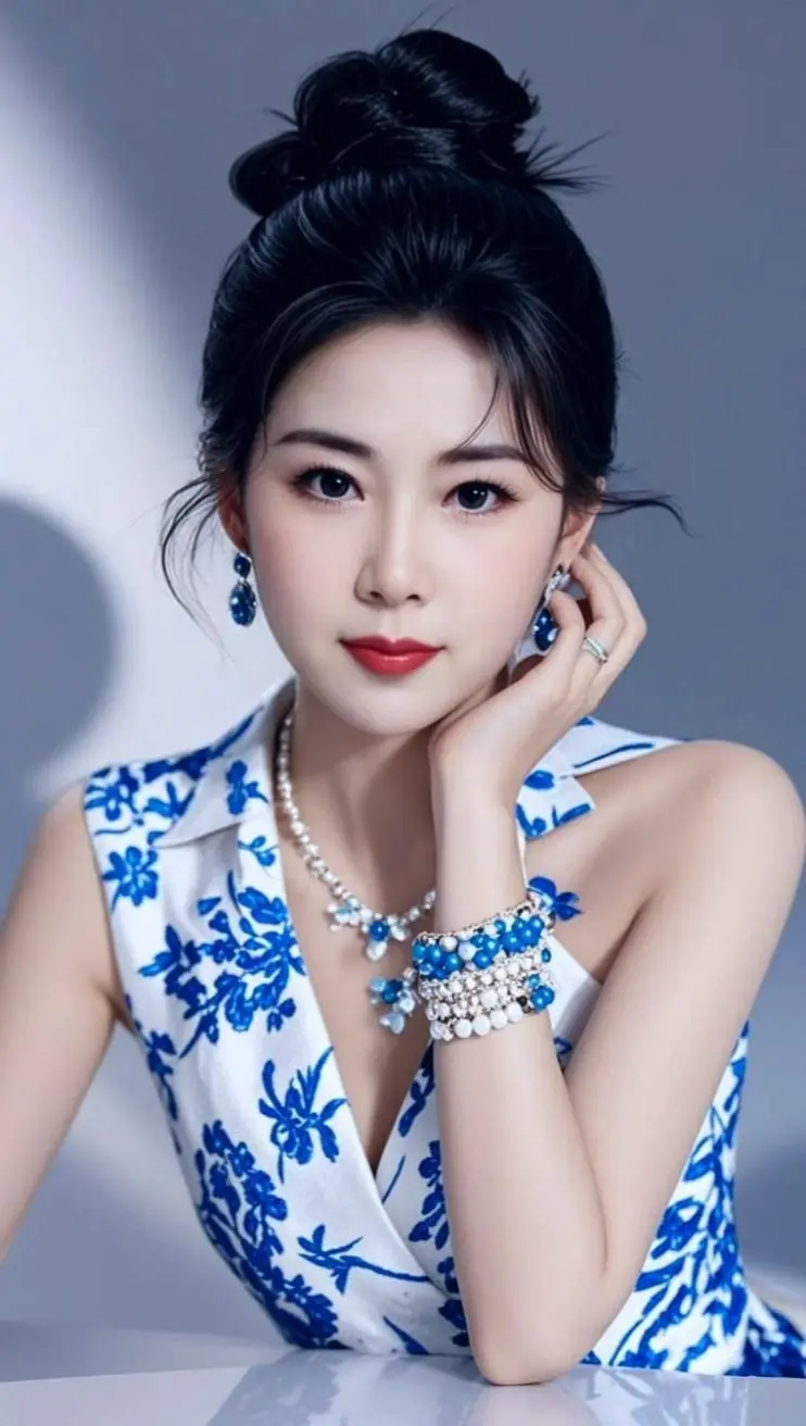 AI青花雅致写真 随变ai随便玩