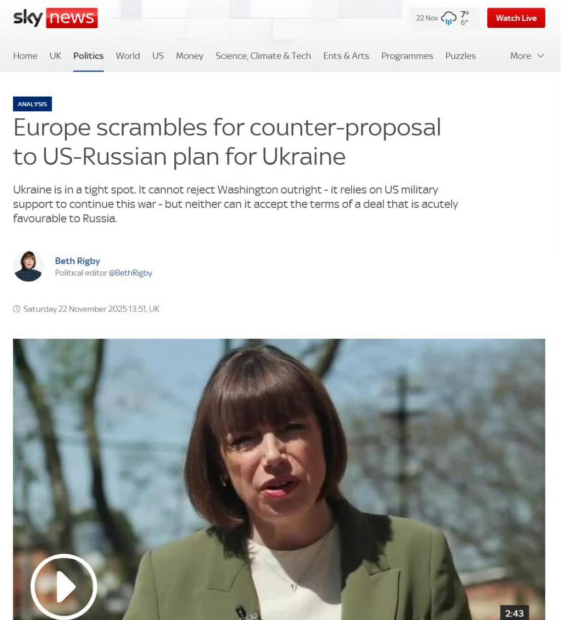 欧洲媒体最近都在报道同一件事。欧洲领导人们希望能对特朗普的那个和平计划至少做四处