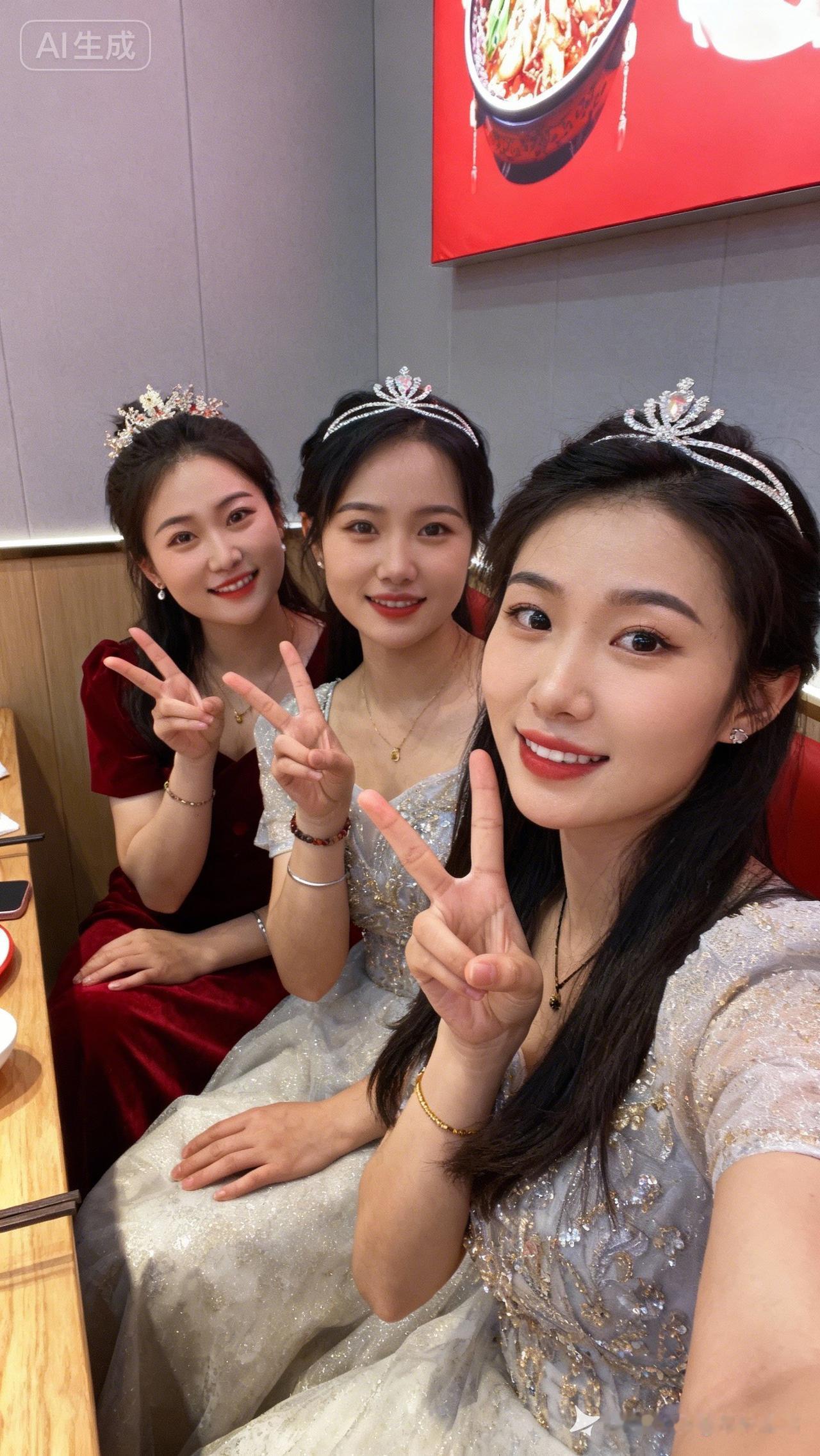 闺蜜聚会，欢乐时光，一起比V✌️💕