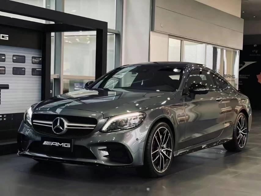 奔驰 AMG C43 Coupe 月光石灰现车优惠6万块，50多万来秒[坏笑]#