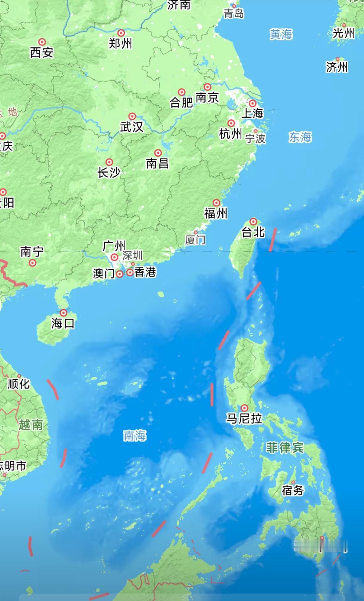 日本菲律宾私自划定海上界限后，我发现，高德地图变了！九段线变成了10段线，台湾以