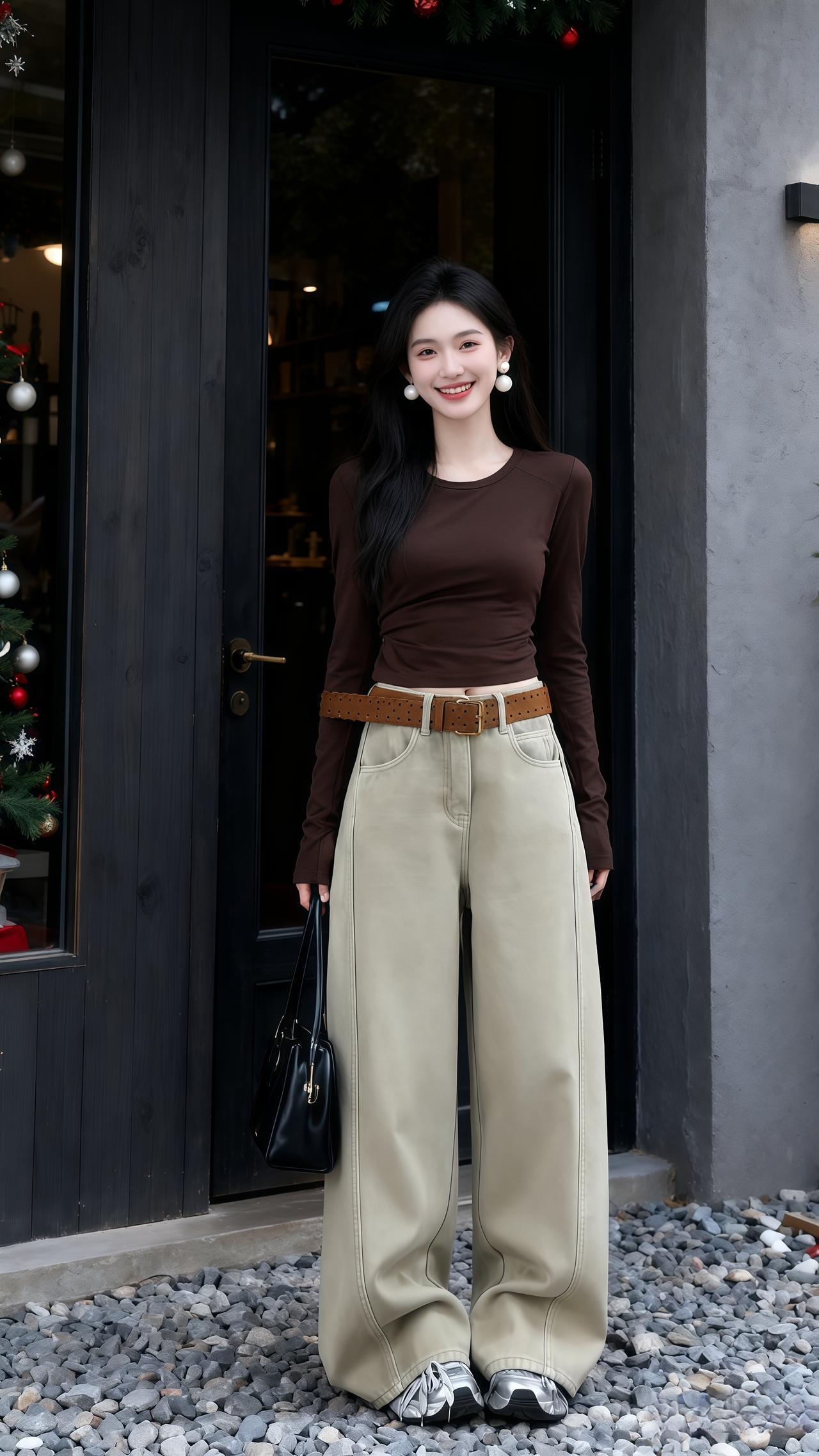 韩系穿搭 裤子 冬季穿搭 穿搭 今天穿什么