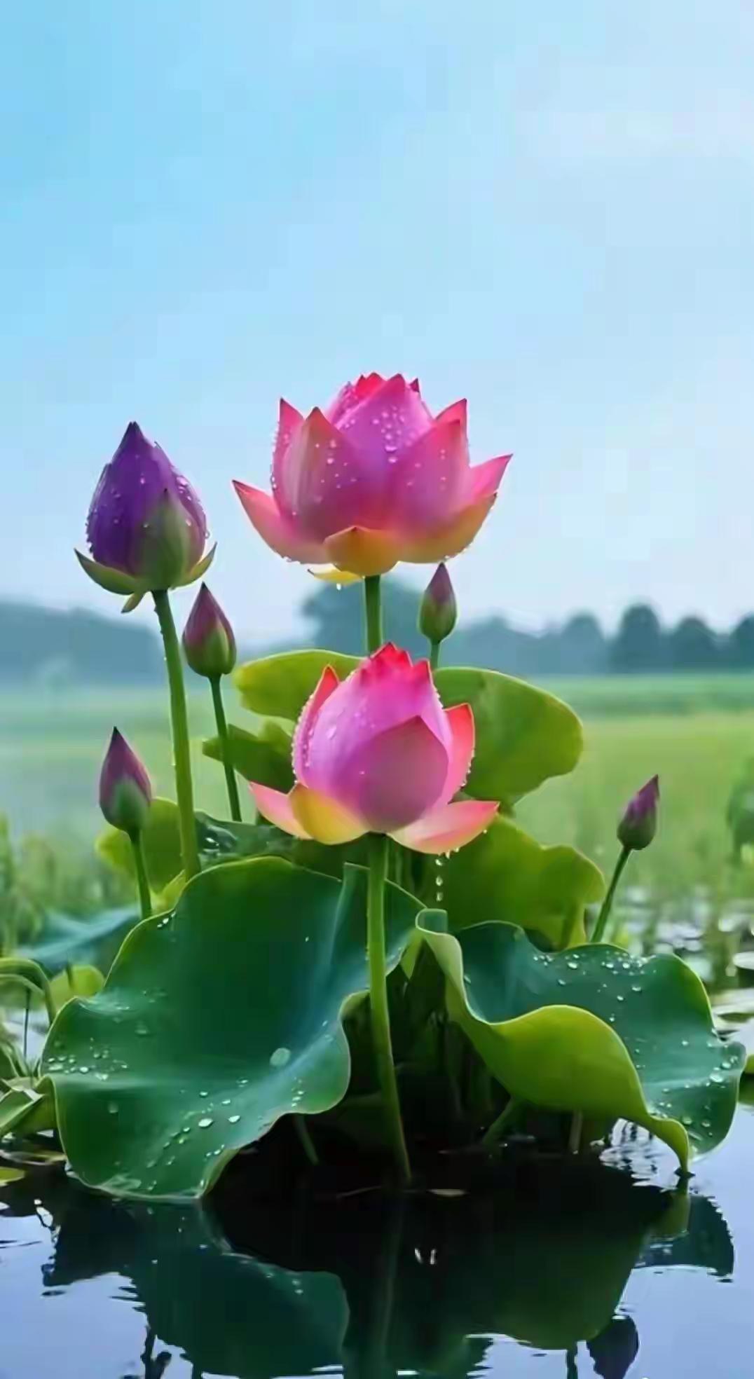 夏有荷花艳满塘
漂亮的荷花别样迷人
荷花美得让人陶醉