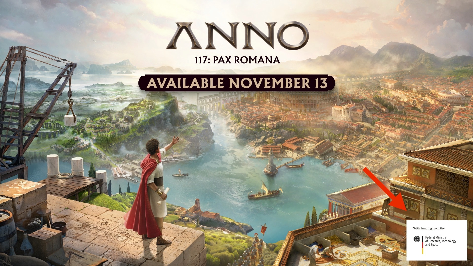 育碧的ANNO 117获得德国联邦研究、技术与航天部的资助，难道是什么罗马城市规