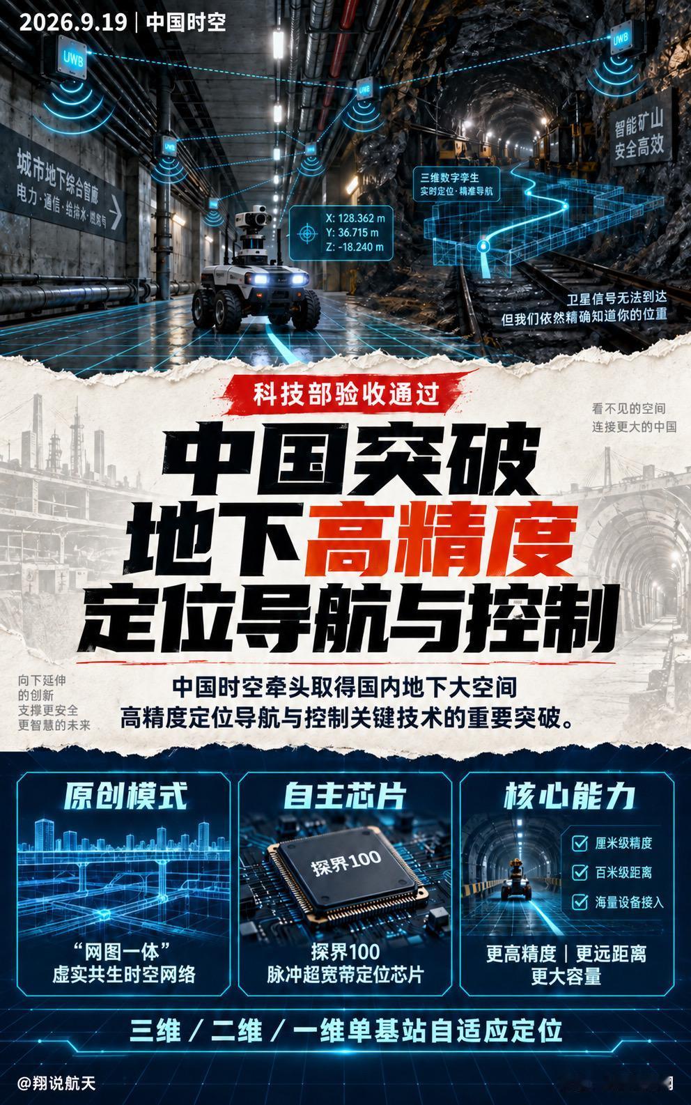 卫星信号难以覆盖地下，中国电科“中国时空”团队用自主技术补上定位能力。

项目已