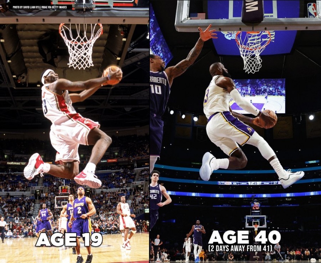 勒布朗大战时间老人：“我正在和他较量，我想说的是，在后半段我把他打得落花流水。”