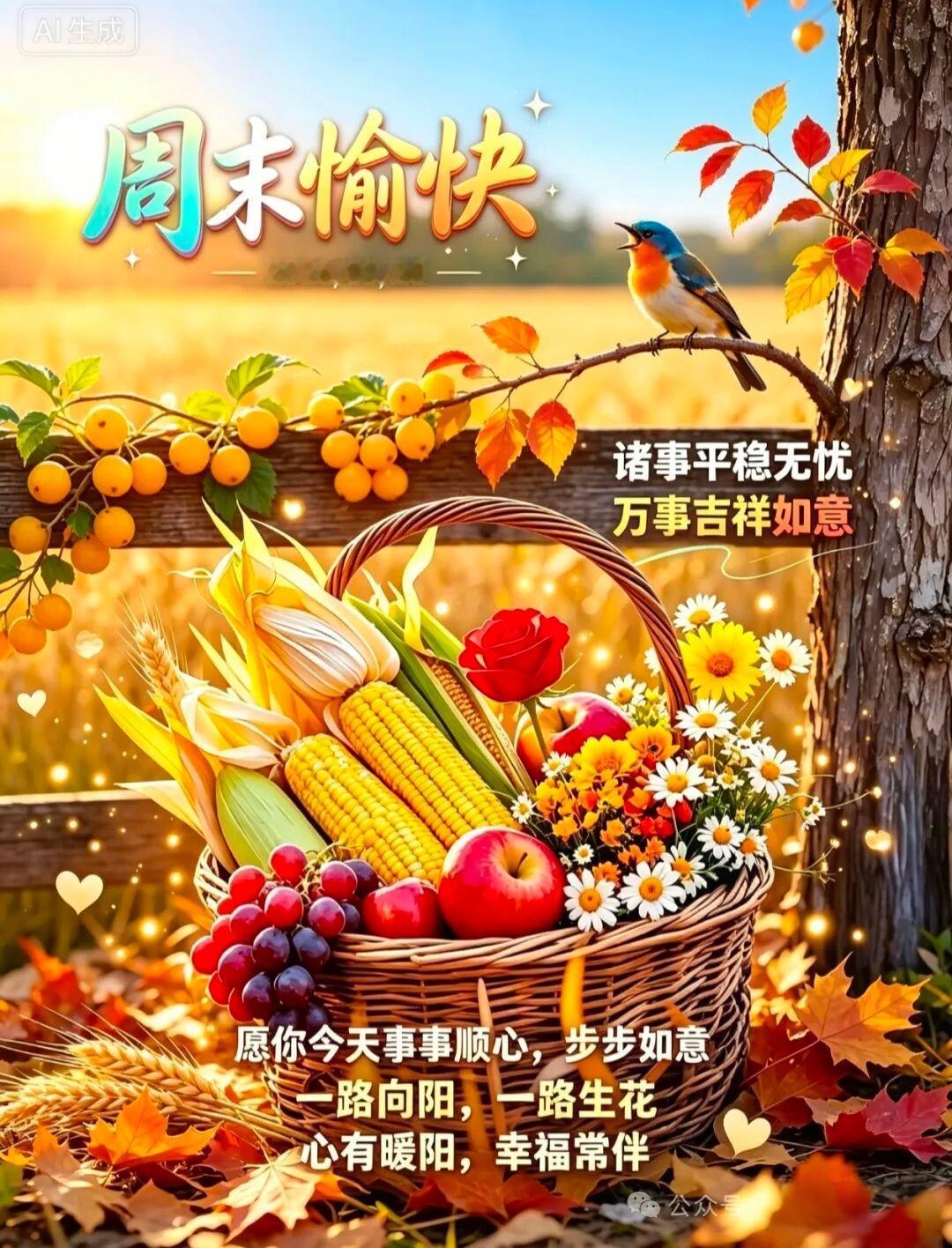 🌻🍀🍎一叶落秋人知晓，秋天到来有味道，五谷飘香秋来到，丰收景象在今朝，人间