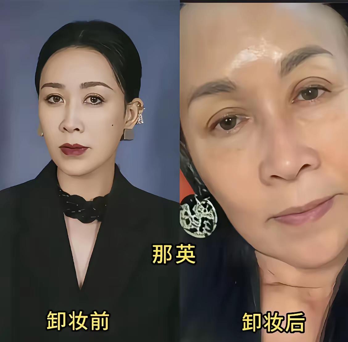50岁的那英卸妆以后看起来状态还是挺不错的嘛，最起码这个皮肤状态看起来很好，一点