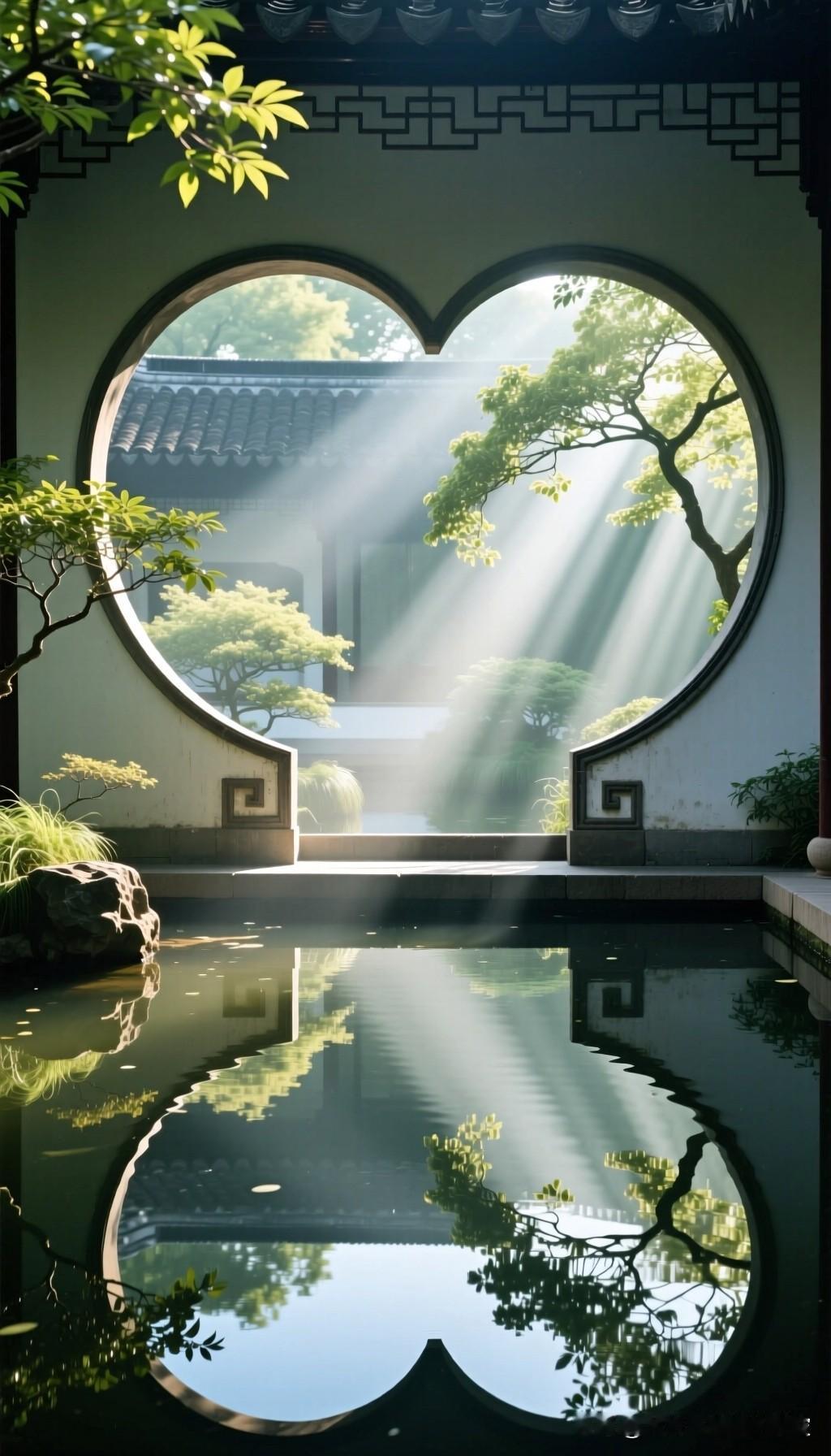 “心如明镜，无所染尘，自在安然。”