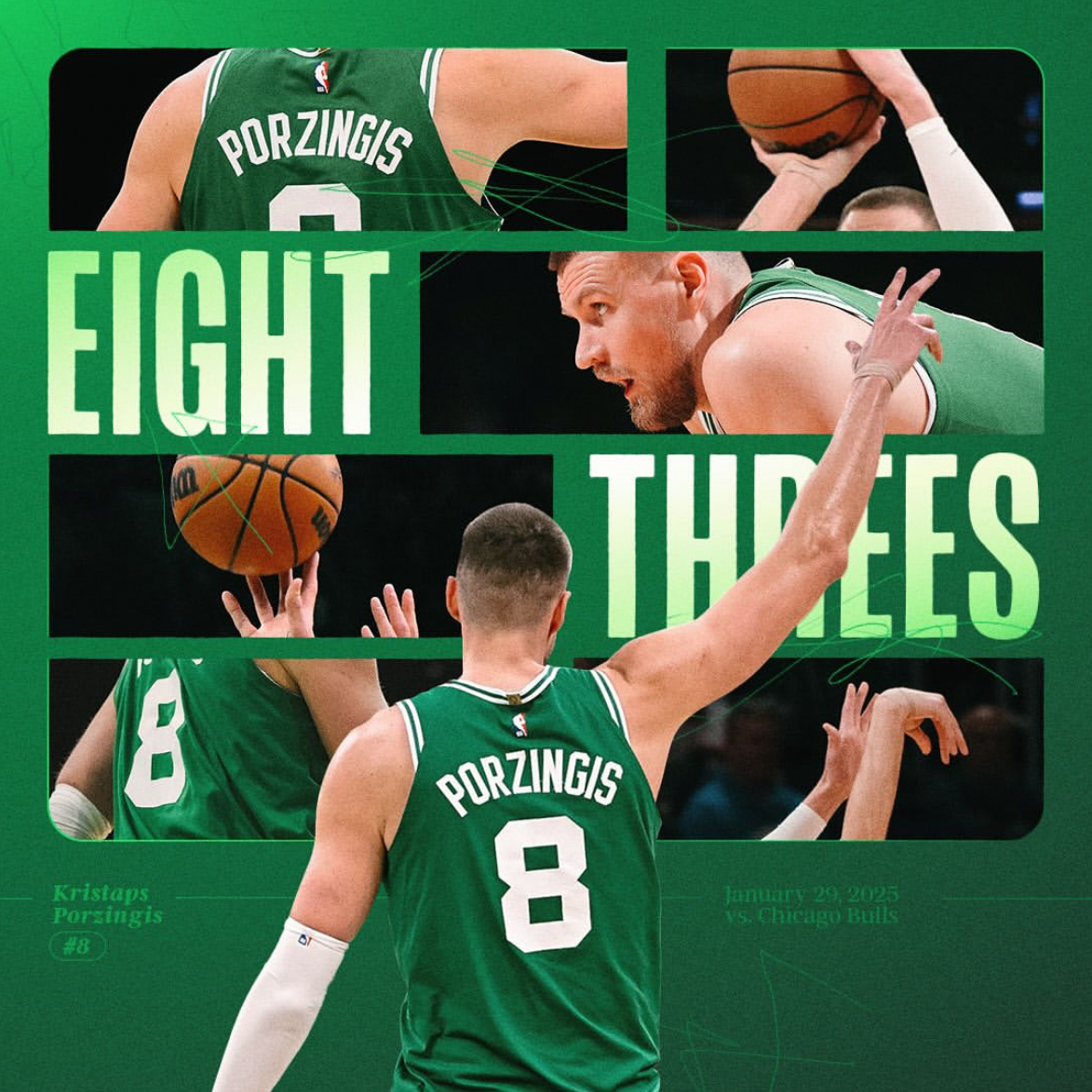 凯尔特人国度  在击败芝加哥公牛队的比赛中，波士顿凯尔特人队球员Kristaps