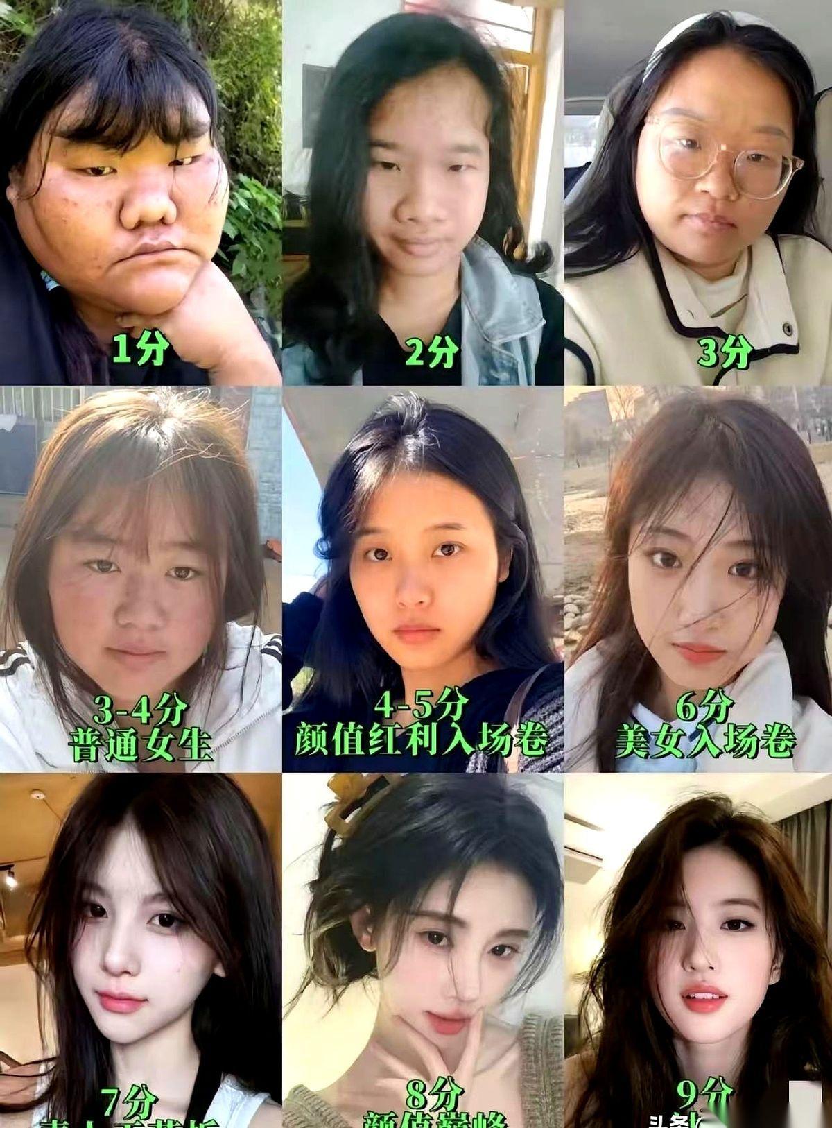 那张疯传的“女生颜值打分图”，我看了半天。
就觉得特逗。
一群人拿着一把据说是“