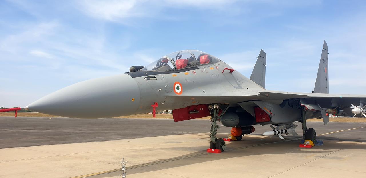 印度空军一架苏-30MKI战机挂载配置曝光，机腹中线携一枚布拉莫斯超音速反舰导弹