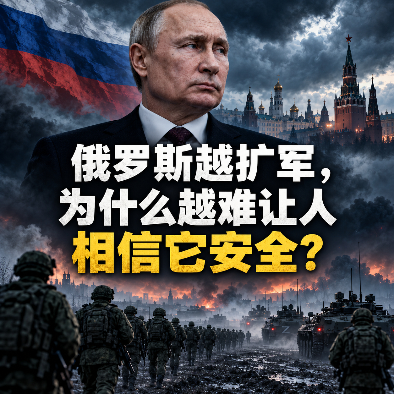 如何看待俄罗斯的军事扩张？俄罗斯越扩军，为什么越难让人相信它安全？俄罗斯已经拥有
