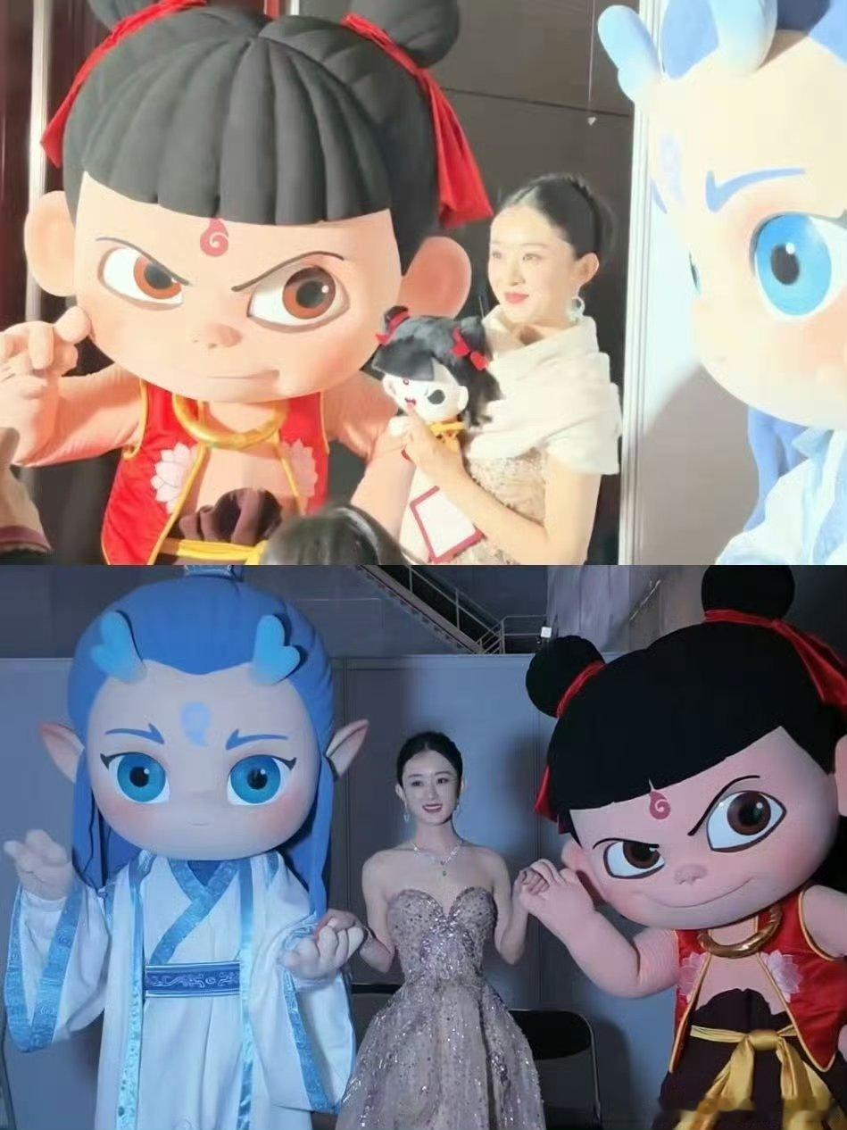赵丽颖宠哪吒的心藏不住 我嘞个豆~还得是赵丽颖啊！宠哪吒的心是藏不住啦！这小表情