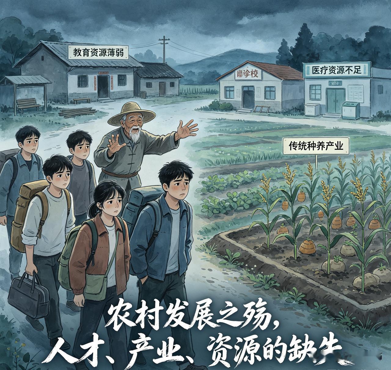 你认为农村发展最缺的是什么
我觉得农村发展最缺的不只是资金，而是人才、配套产业、