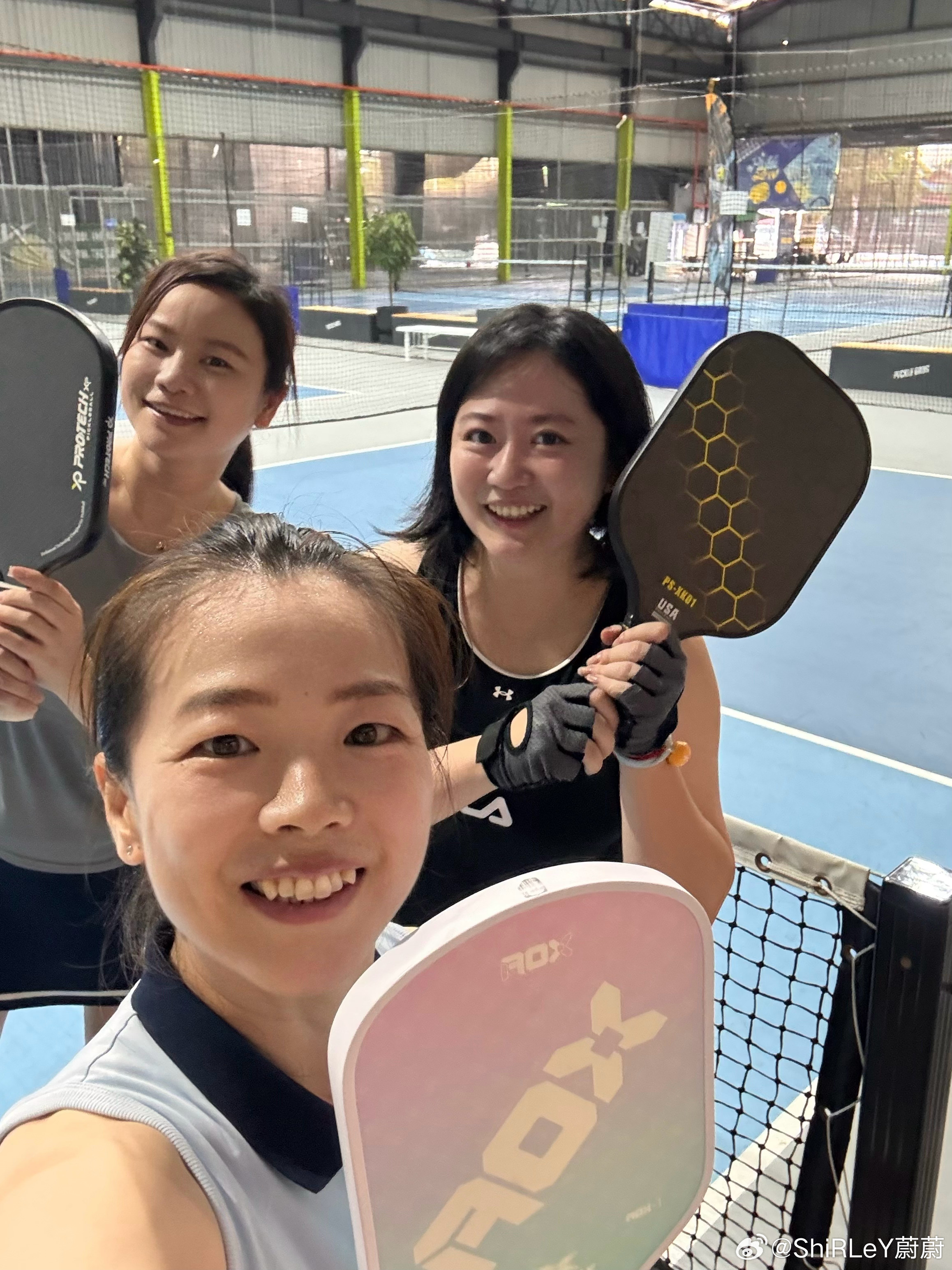老清老早第一场运动结束8:00-9:00 pickle ball✅昨天临时组局，