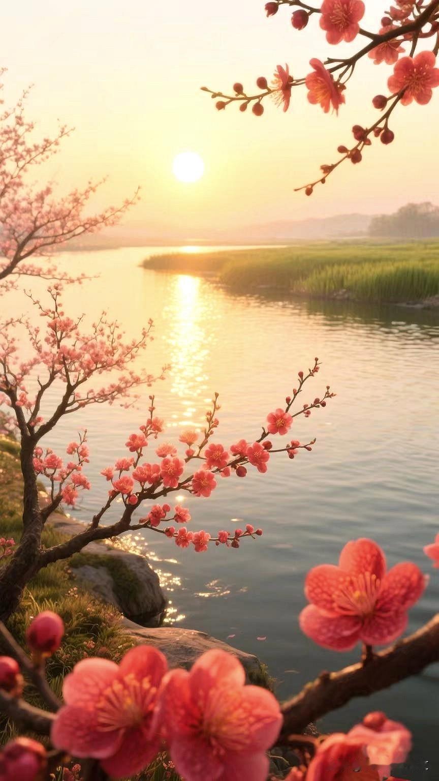 晨起，旭日破云，熹微的光透过窗棂，落在案头的清茶上，暖意融融。白日里奔波忙碌，却