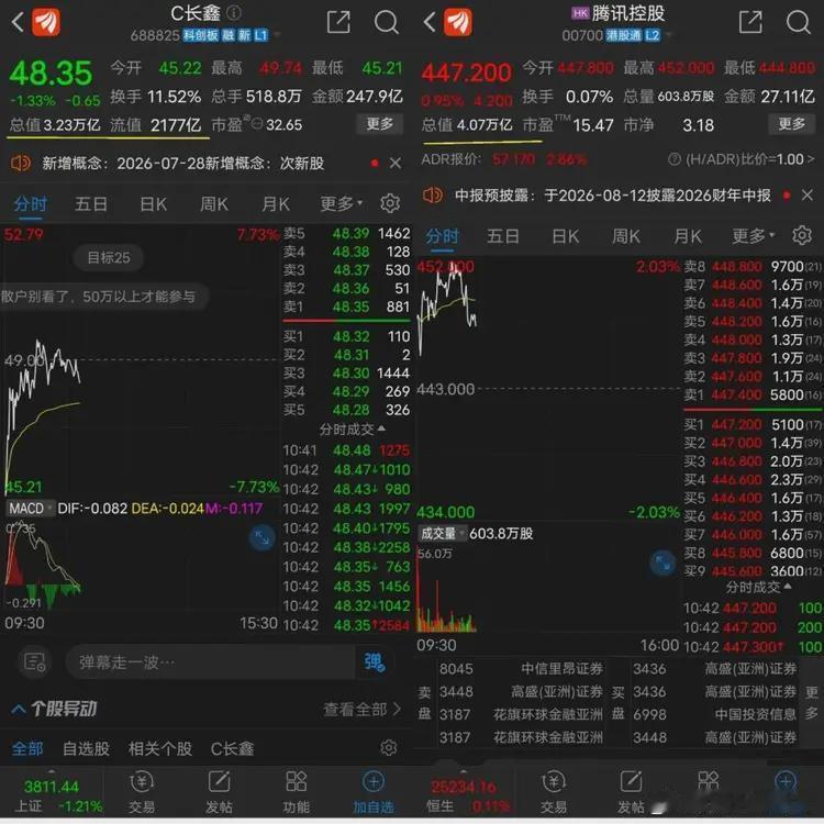 长鑫科技市值赶超腾讯单日市值短暂反超更像是市场情绪的阶段性信号，代表资本对国产存