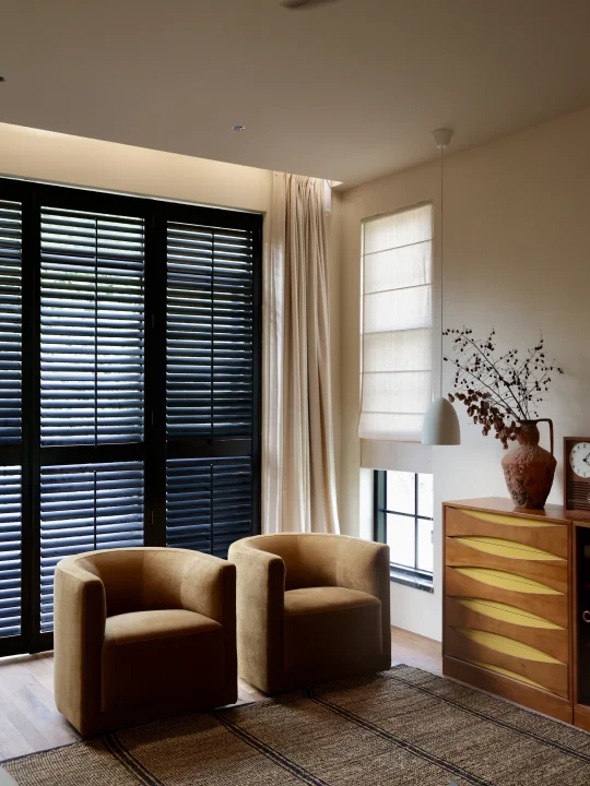 今天的家很秋天啊～终于做好了窗帘