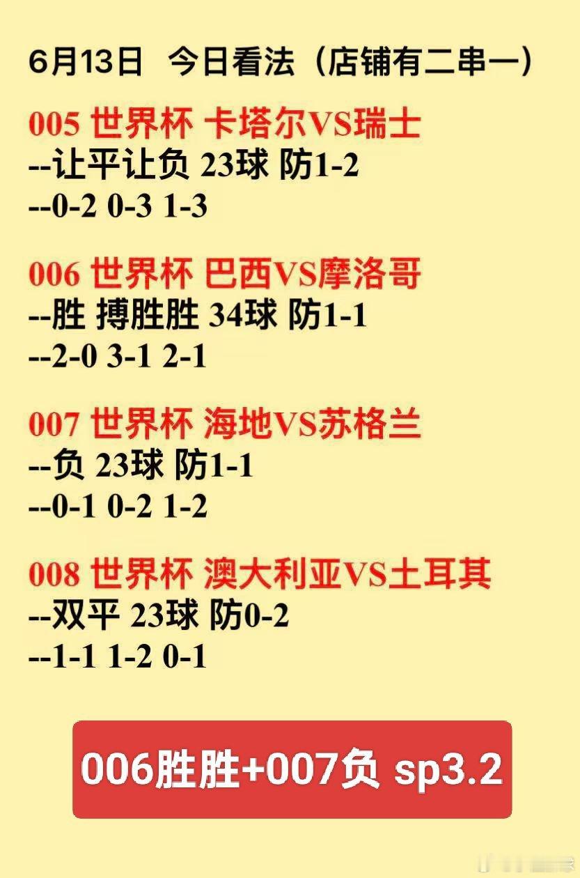 每日精品，没想到美国主场优势这么大不过加拿大还是接住了。今日四场佳肴祝各位好评连