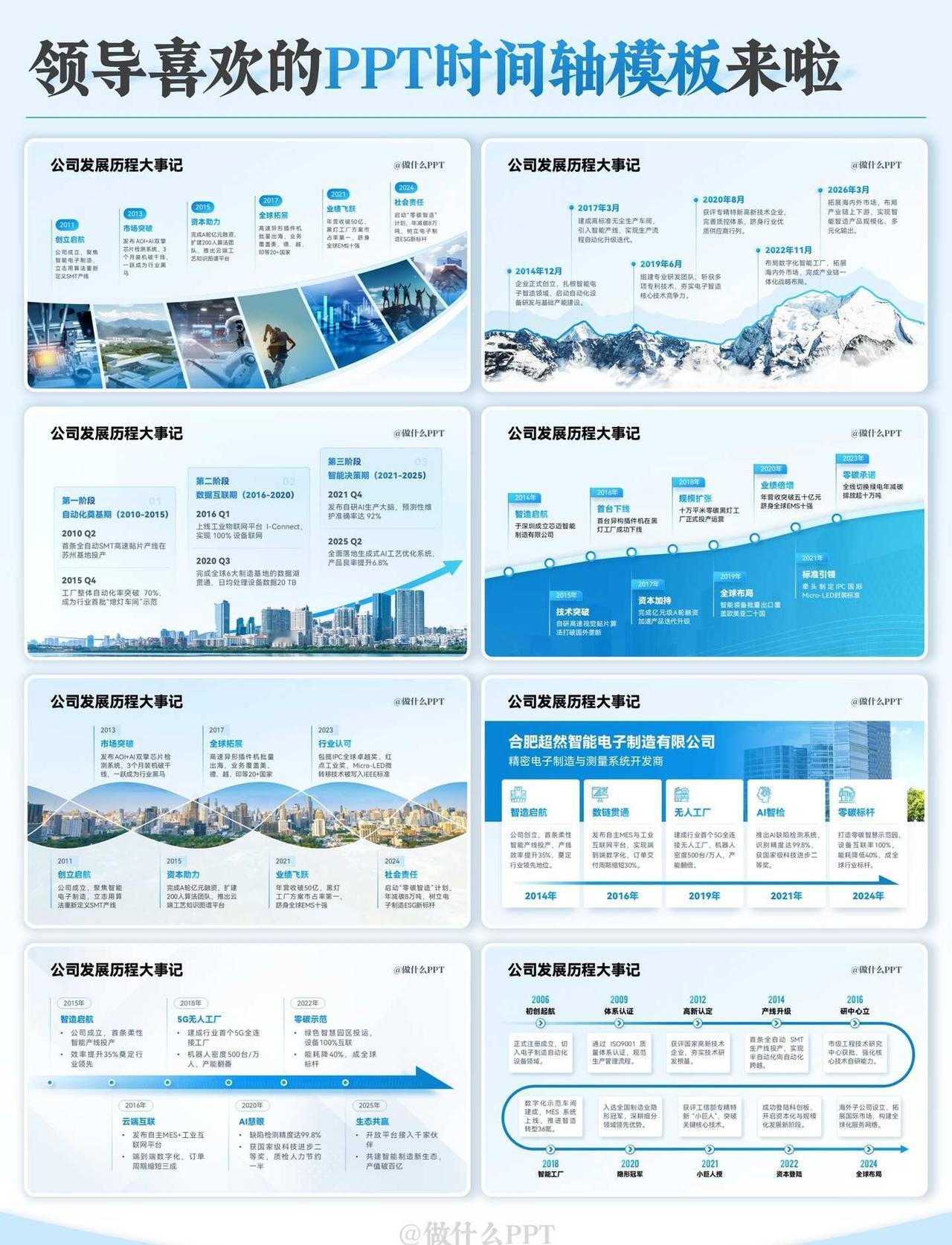 这套PPT时间轴模板，AI可以做出来吗
PPT实用技巧 ppt 高级感ppt P