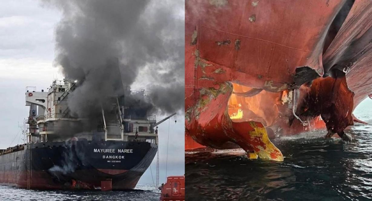 突发！一艘途经霍尔木兹海峡的泰国散货船遭遇袭击，船上20名船员获救，仍有3人失踪