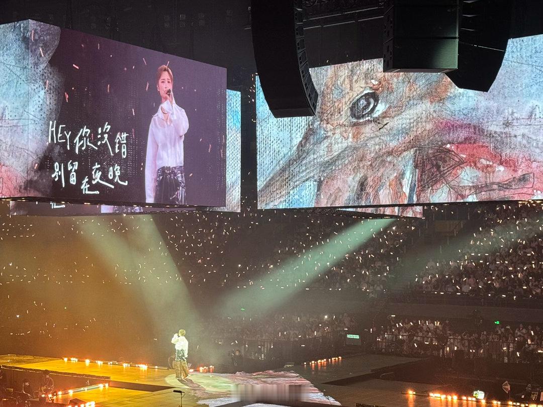 李宇春演唱会背景是张子枫的画 张子枫的画出现在李宇春演唱会的舞美里，这个联动确实