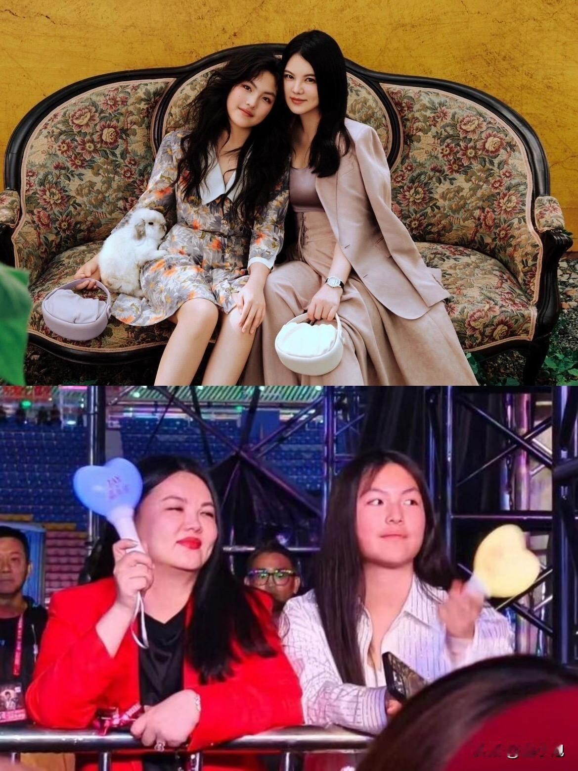 李湘王诗龄这对母女的奢华美丽只存在于精修照片里。
李湘与女儿王诗龄合体登上某杂志
