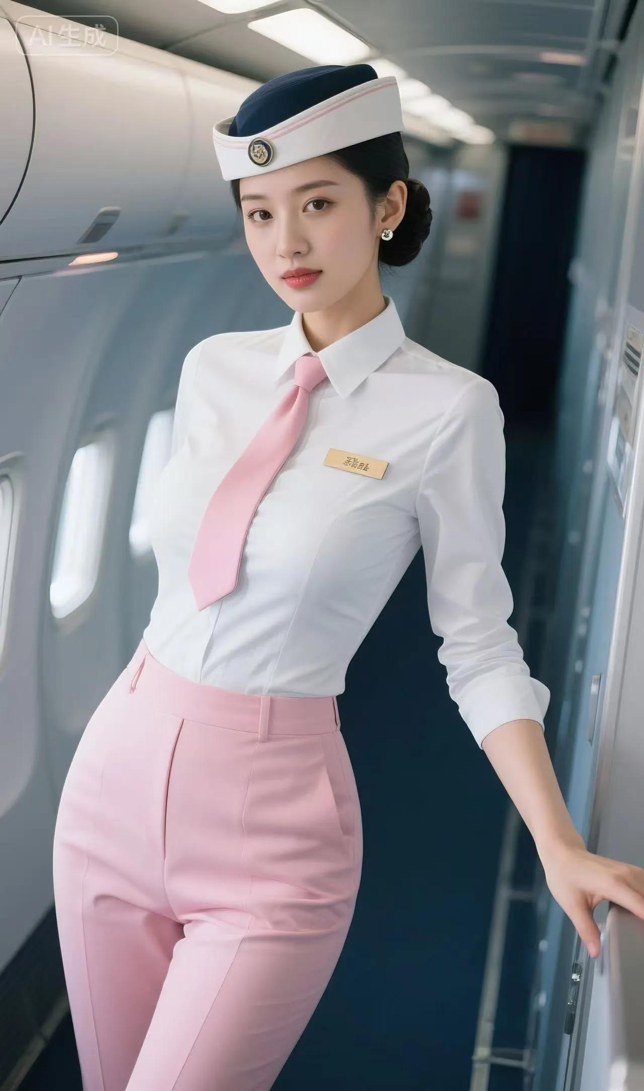 美丽的东方空姐穿搭190空姐 空姐写真 空姐职业照 空姐职业制服 空姐照 机场空
