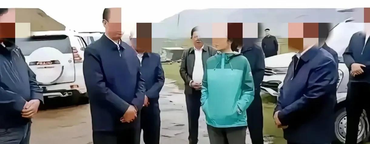 这是视察工作一个画面，请大家用你的社会经验，不看脸，能分析出哪几位级别高，哪几位