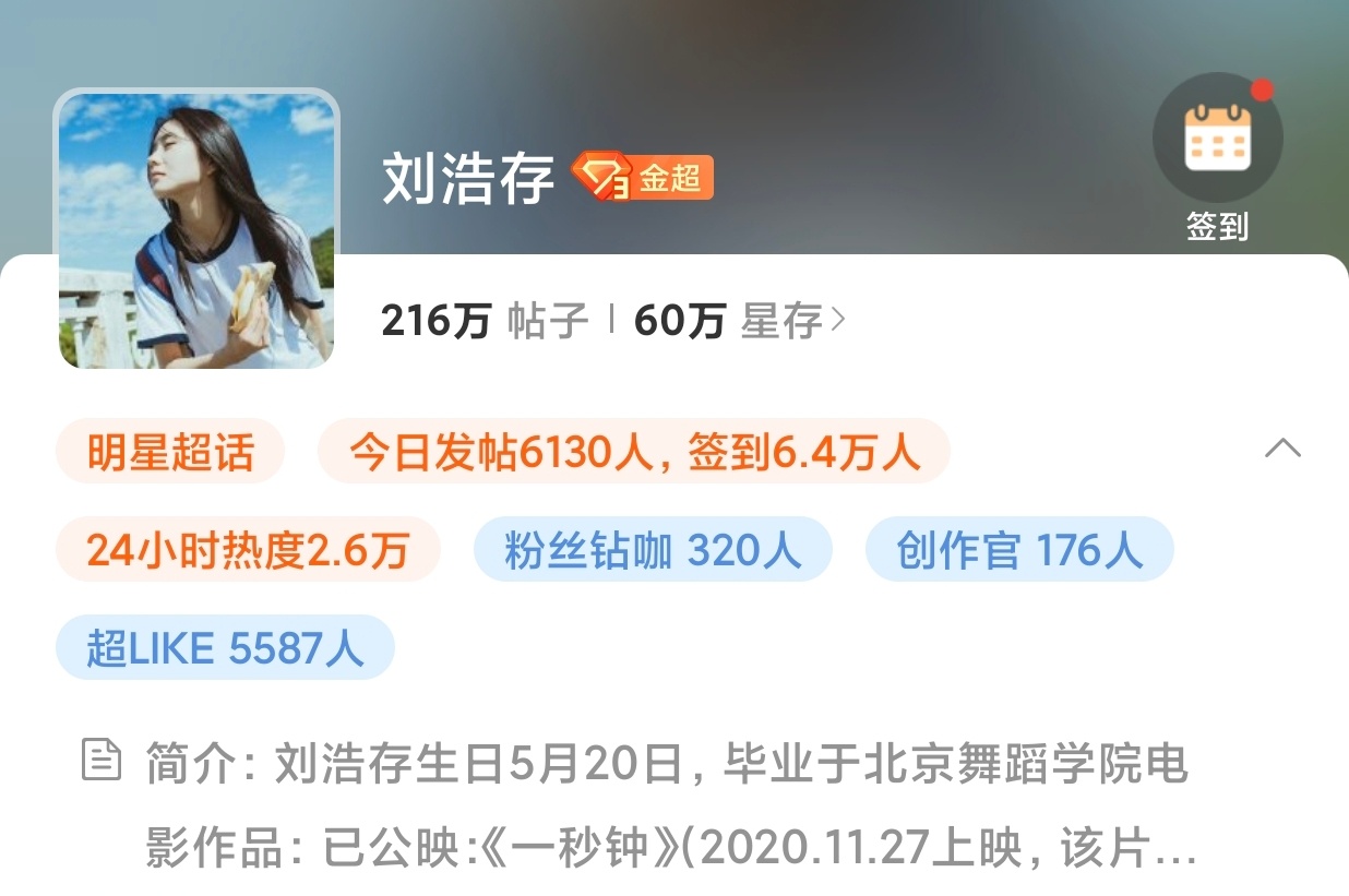 存毛想要，存毛得到[努力]刘浩存成为首位超like破5500的00🌸 ​​​