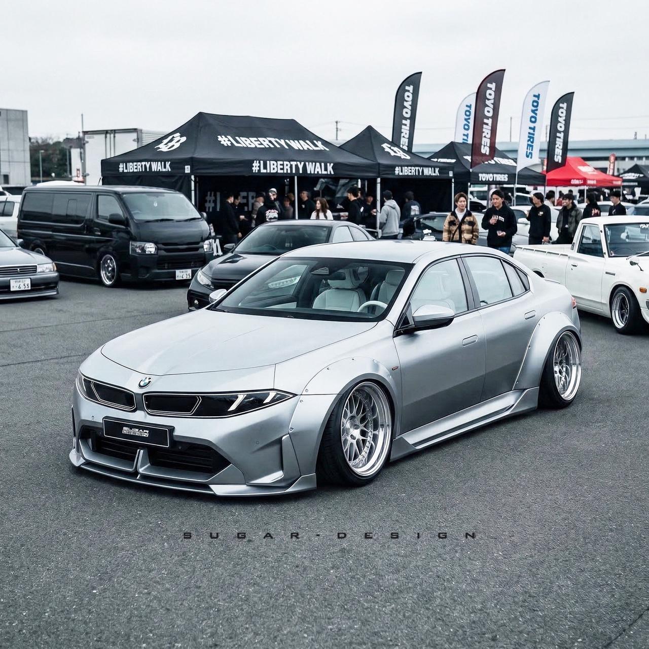 买到新i3第一件事就是先改宽体！宝马新i3太厚？那就改装一下！
姿态一低，抛边轮