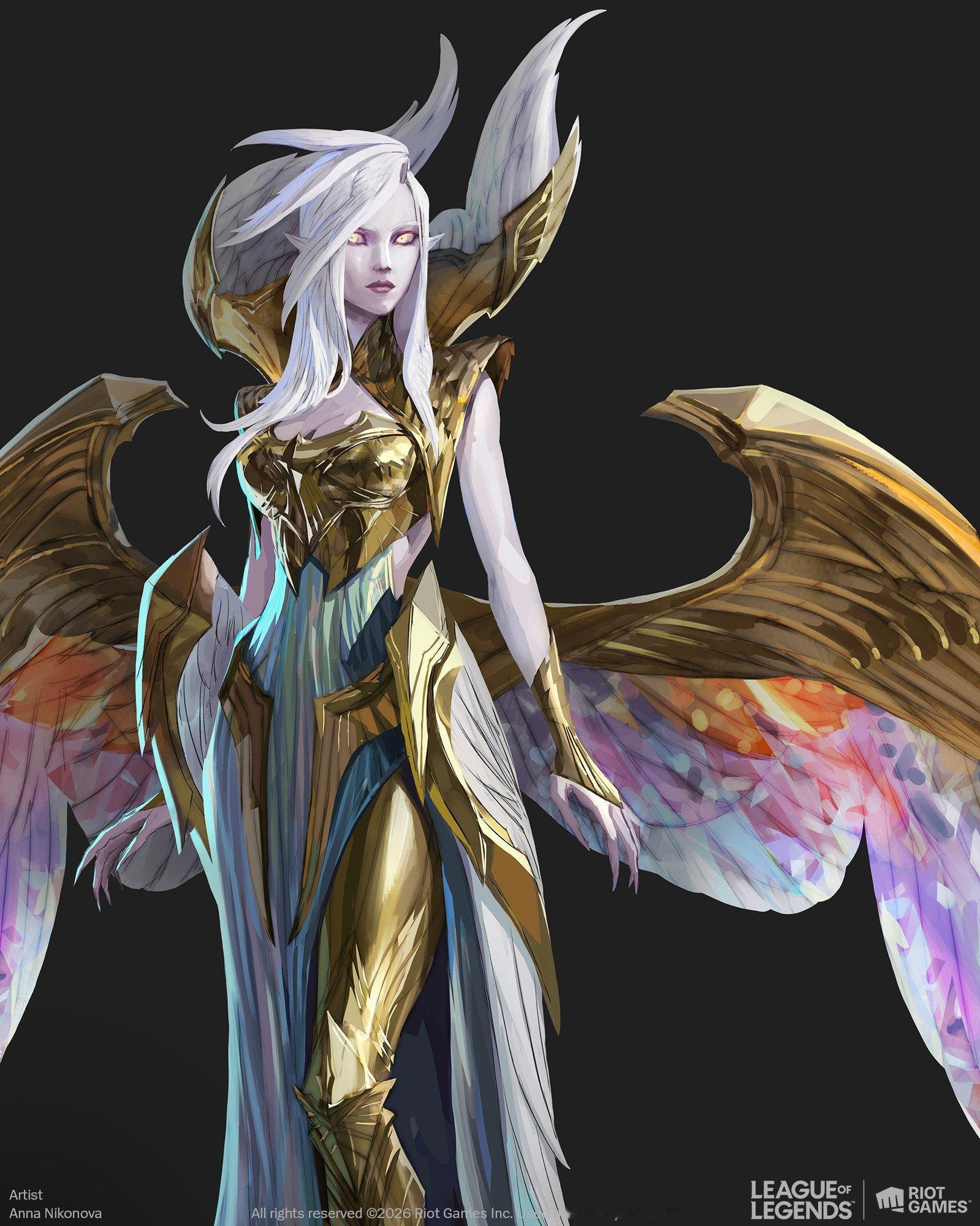 LOL至臻 蒙面女郎 莫甘娜皮肤概念设计（cr:Anna Nikonova）英雄