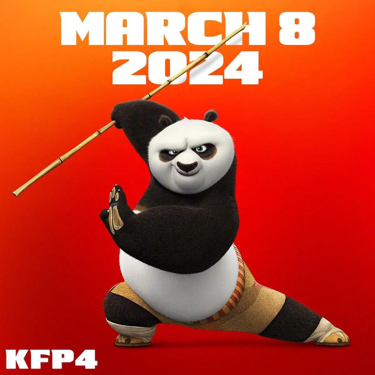 趁着旅美大熊猫丫丫回国的热度，电影《功夫熊猫4》定档了！

4月27日，杰克·布