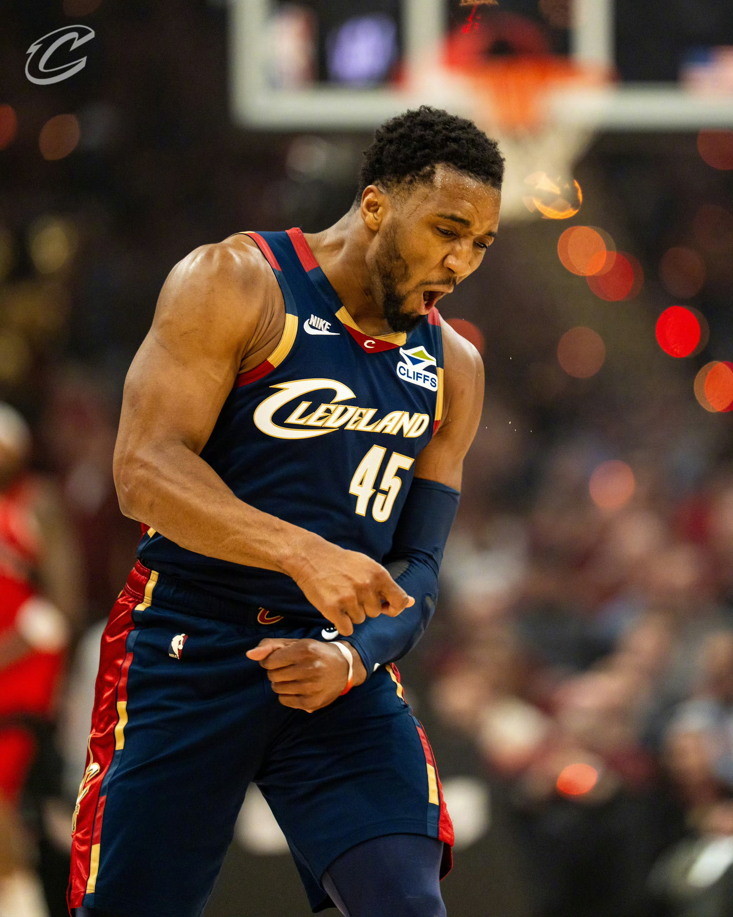 季后赛升档球员⛹️米球王🕷️米切尔在骑士队的季后赛30➕次数已来到14次，位列