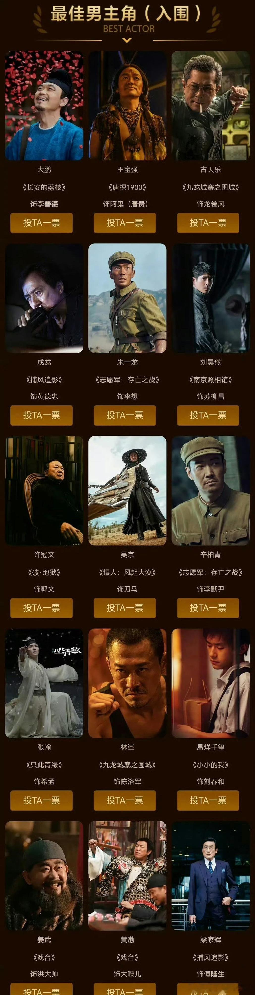 百花奖入围名单百花奖放在高群书嘴里，就是电影圈抱团取暖的作秀。提名不限于烂片，票