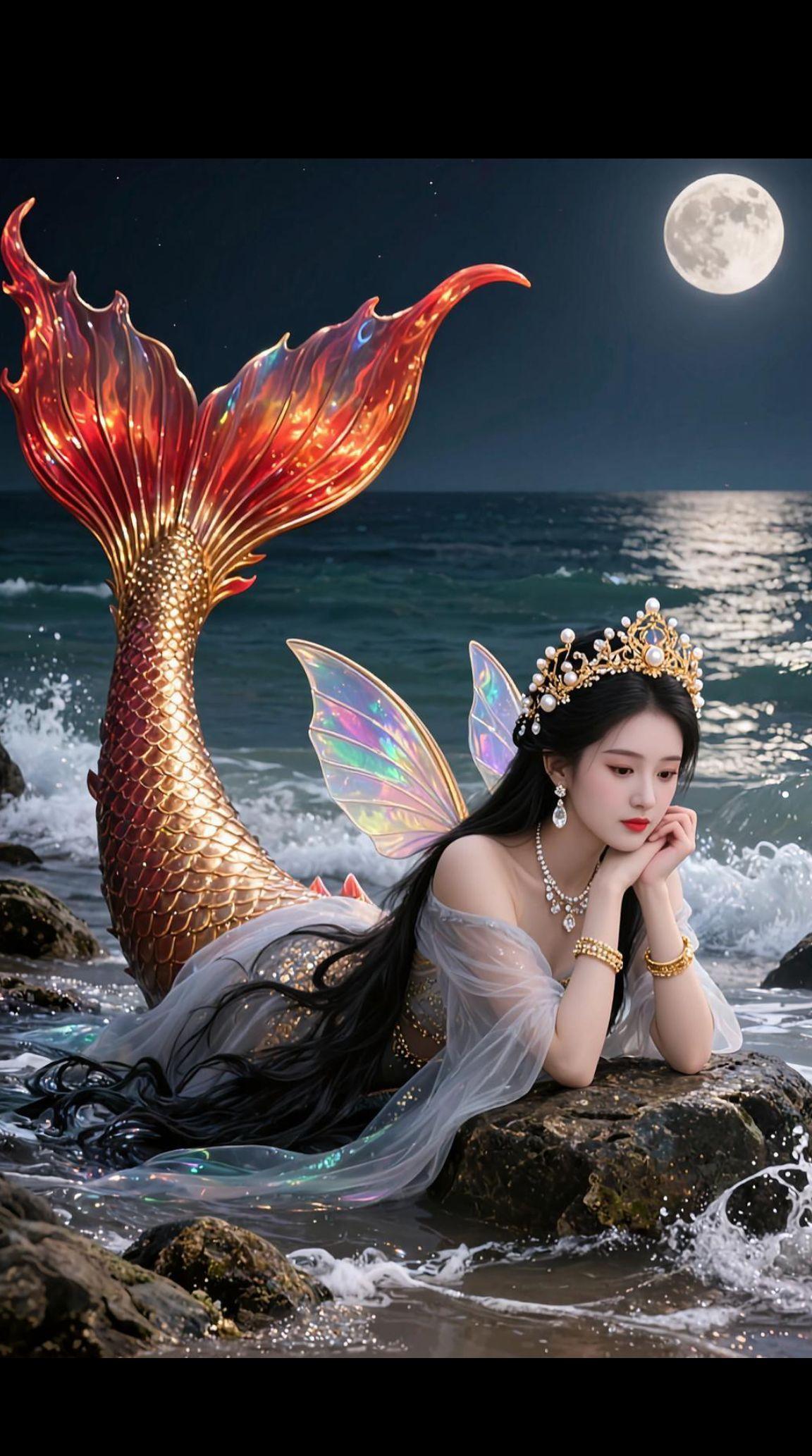 月光人鱼写真 抖音ai创作