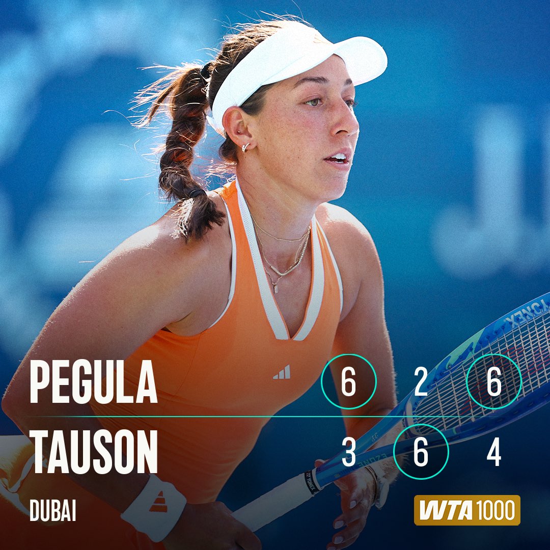 WTA1000迪拜站：佩古拉2-1击败陶森，率先挺进半决赛