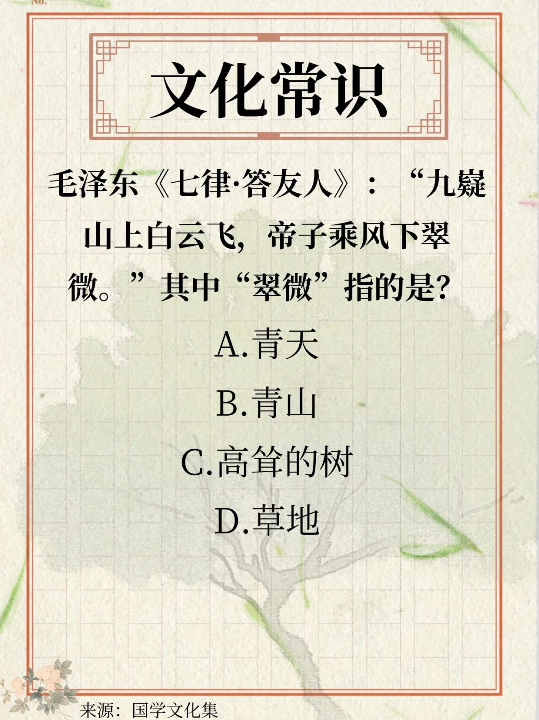 文化常识打卡