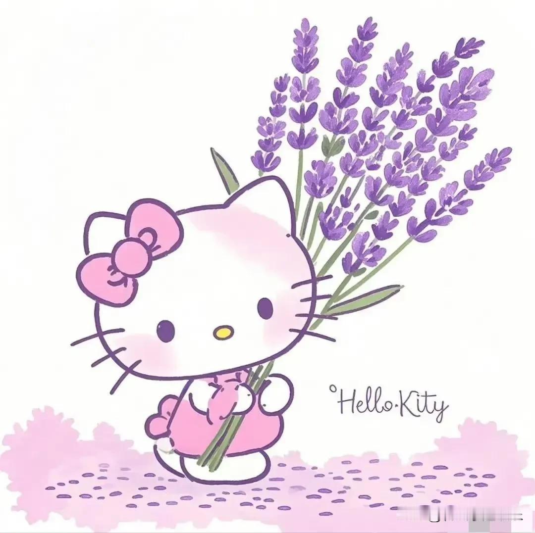 😍家人们，我不允许还有人没见过这款清香四溢的薰衣草Hello Kitty头像！