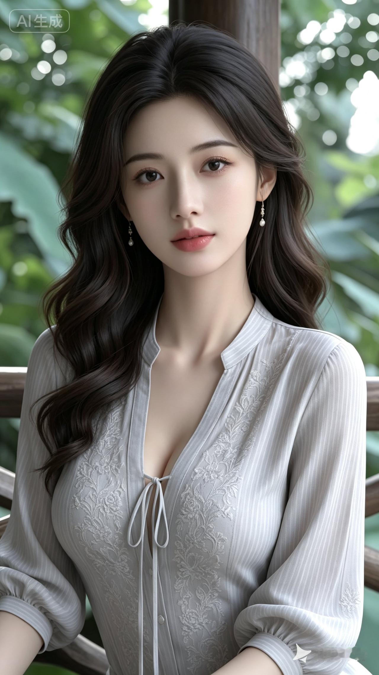 这姑娘穿着真优雅，好漂亮！