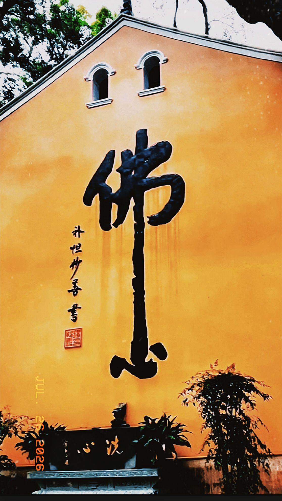 普陀山佛心墙打卡 佛教圣地 观世音菩萨大慈大悲 祈求平安 佛渡有缘人