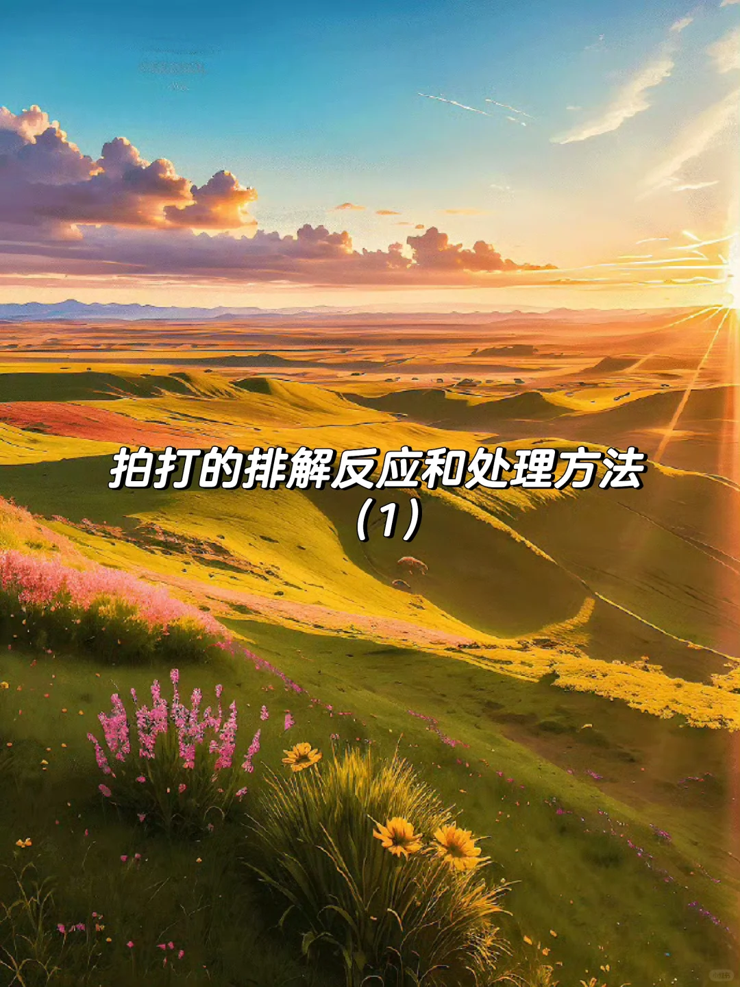 拍打的排解反应和处理方法 （1）