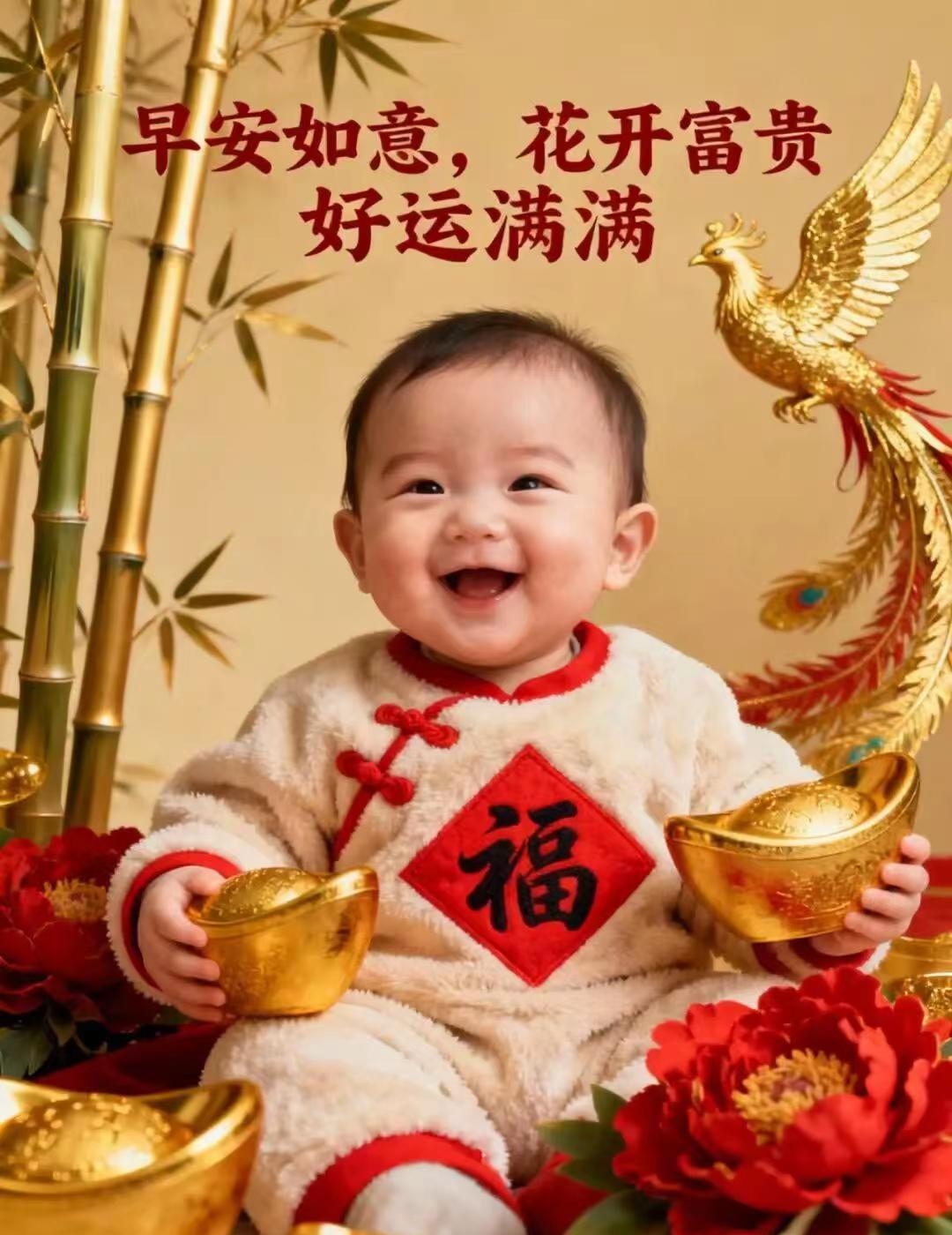 娃穿汉服，不是拍广告，是爸妈的童年幻想成真了。
小短袖配大袖袍，走路摔跟头还笑得