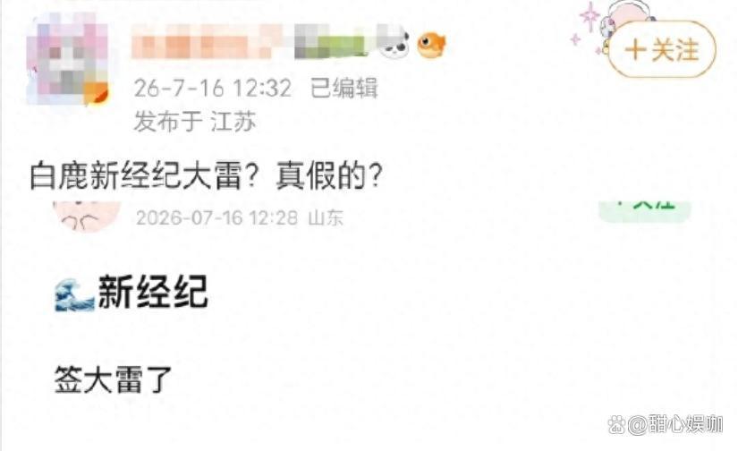 牵手杨紫顶级经纪人？白鹿数十分钟极速辟谣，彻底告别依附式发展 