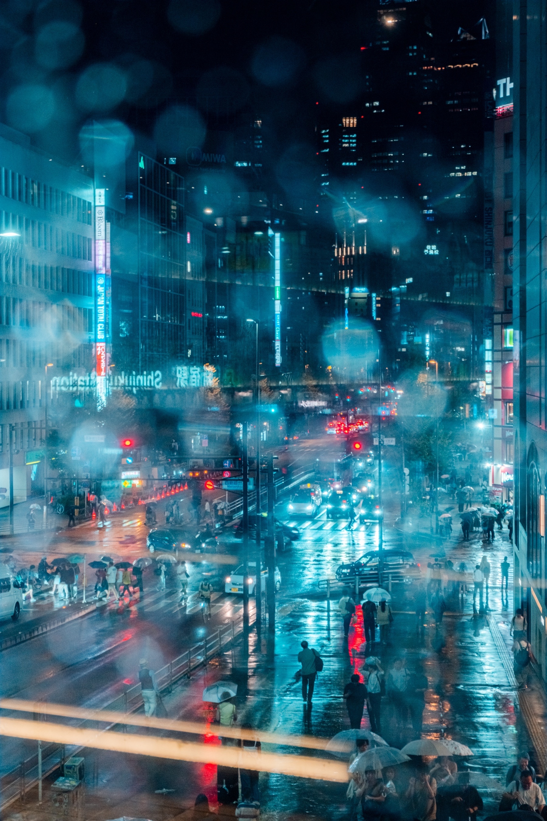 雨中新宿 （图源：x.com ​​​