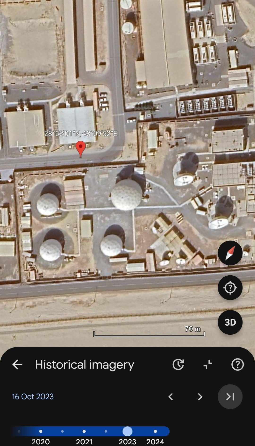 🔻伊朗发布的新卫星图像显示，伊朗对科威特阿里夫詹美军基地的打击摧毁了 6 个通